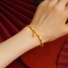 Bamboo-Inspired Gold Bracelet for Girls: Versatile & Trendy Couple's Beads Jewelry
