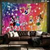 Magic Saylor Girls Wall Tapestry Aesthetic Wall Hanging Printed Fabric Blanket Decorative Tapestries for Bedroom Living Room Home Decor