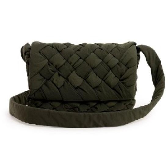 

Unused Bottega Veneta 795498V4GE13203 Small Rumple Messenger Shoulder Bag | Nylon | Camping Khaki | Lightweight Crossbody хакі