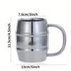 400ml doppelwandiger Edelstahl Bierbecher Outdoor Camping Westlicher Kaffeebecher mit Griff Isoliert Tragbarer Wasserbecher Tassen Geschirr.