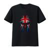 Union Jack T Shirt with Knight Helmet Design Free Personalisation Patriotic Great Britain for Adults Kids Birthday Vintage