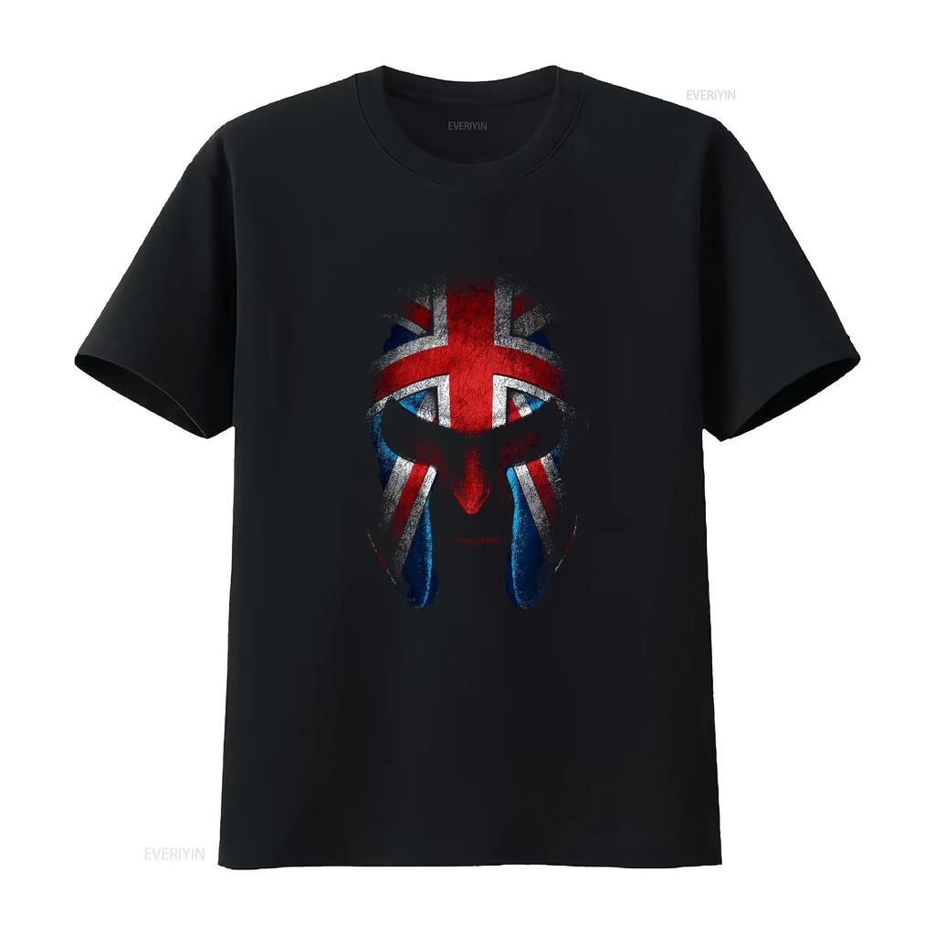 Union Jack T Shirt with Knight Helmet Design Free Personalisation Patriotic Great Britain for Adults Kids Birthday Vintage