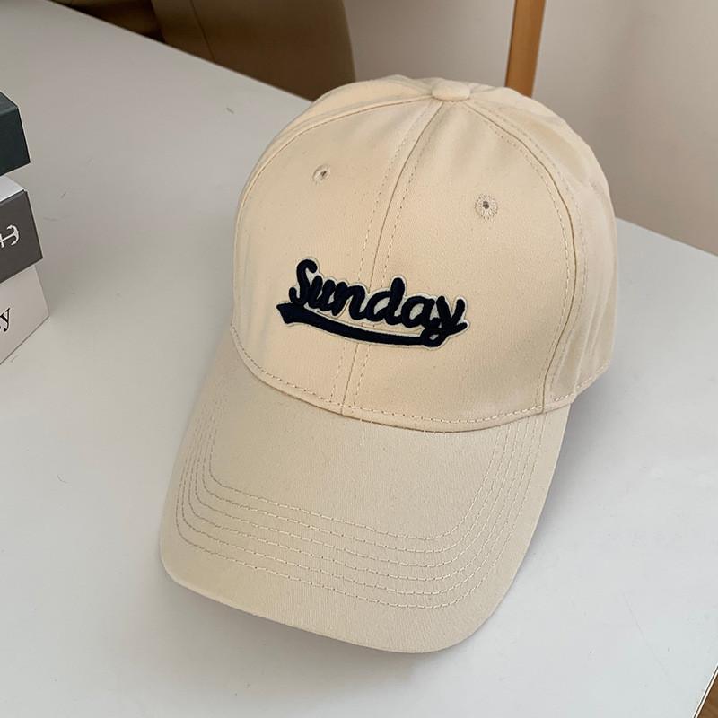 Womens Style Minimalist Cotton Baseball Cap With Letter Details And Adjustable Fit For Summer