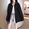 Women's Summer UV Protection Ice Silk Cardigan – Loose Fit, Breathable, Solid Color, Long-Sleeve, Plus Size