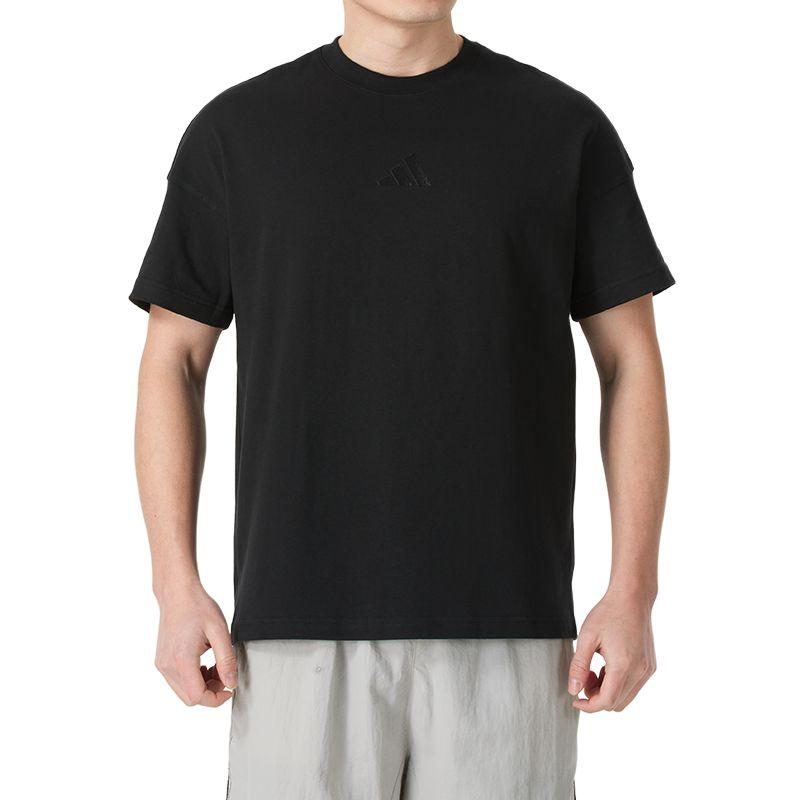 adidas SS25 M A SZN Minimalist Sports Casual Loose Breathable Short Sleeve T-Shirt Men Tops Black JY8565