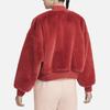 Nike Ensfarget ståkrage reversibel avslappet jakke i fuskepels damejakker rød FB8693-832