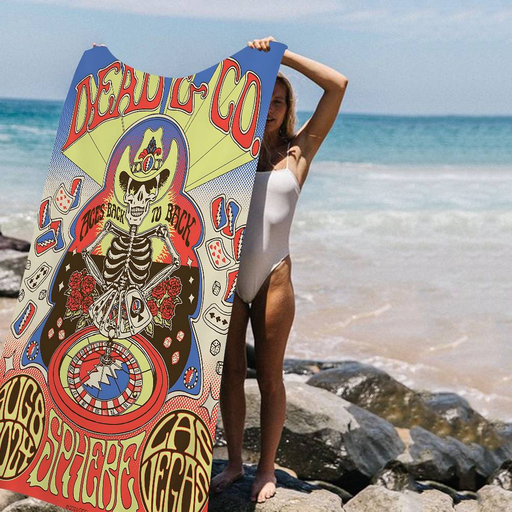 G-Grateful D-Dead Band Große Mikrofaser Strandtücher Schnelltrocknendes Handtuch Sand Strandtücher Poolhandtuch Für Reisen Schwimmbad Yoga