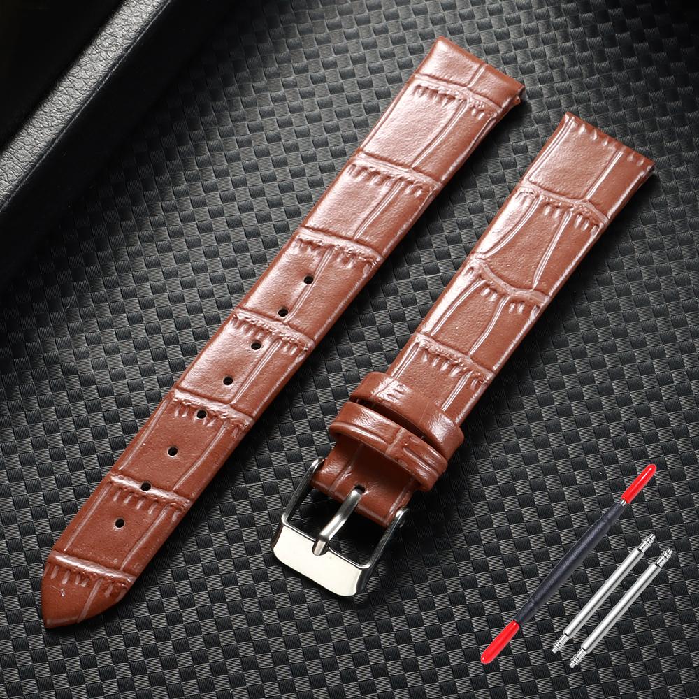 8mm 10mm 12mm 14mm 16mm Echtes Leder Uhrenarmband Bambusmuster Armbänder Damen Ersatz Universelles Armband Schmaler Armbandriemen