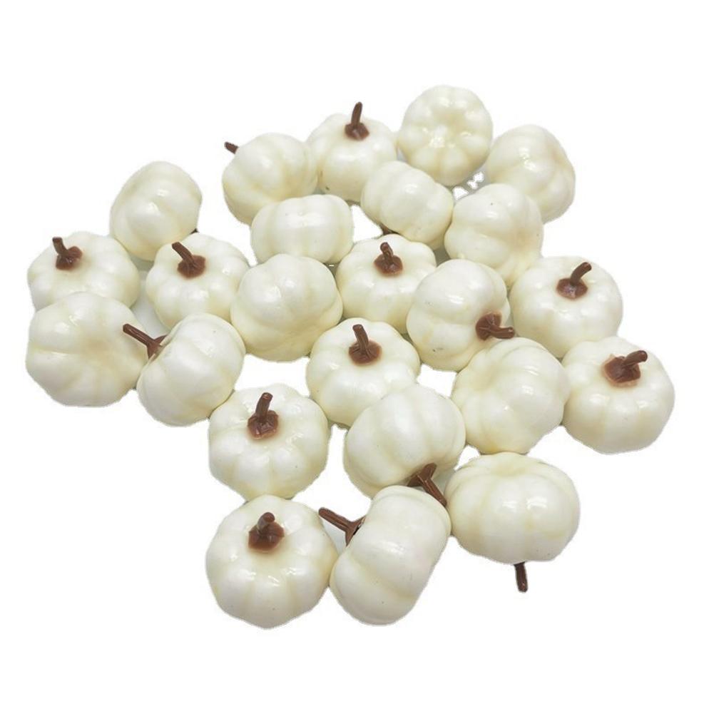 12/24/48pcs Artificial Pumpkins Fake Foam Pumpkins For Halloween Thanksgiving Harvest Festival Home Table Decor