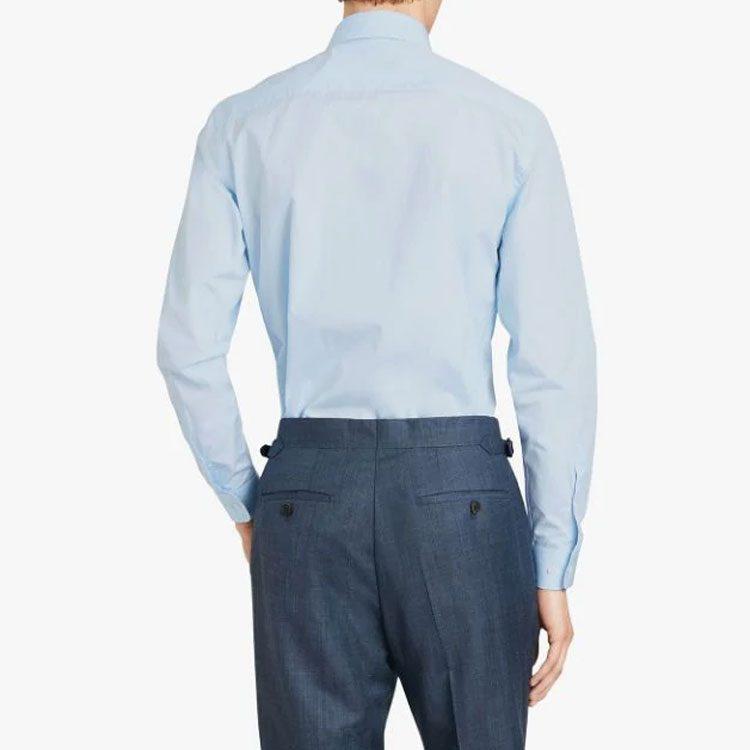 Burberry Shirts Men's Blue Lapel Moderate Other 80113701