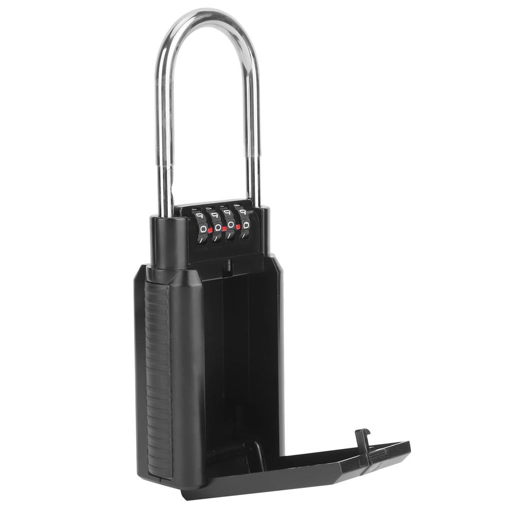 Wasserdichter, hängender Schlüsseltresor aus Zinklegierung für den Außenbereich, geeignet für Zuhause und Fabriken, Schwarz