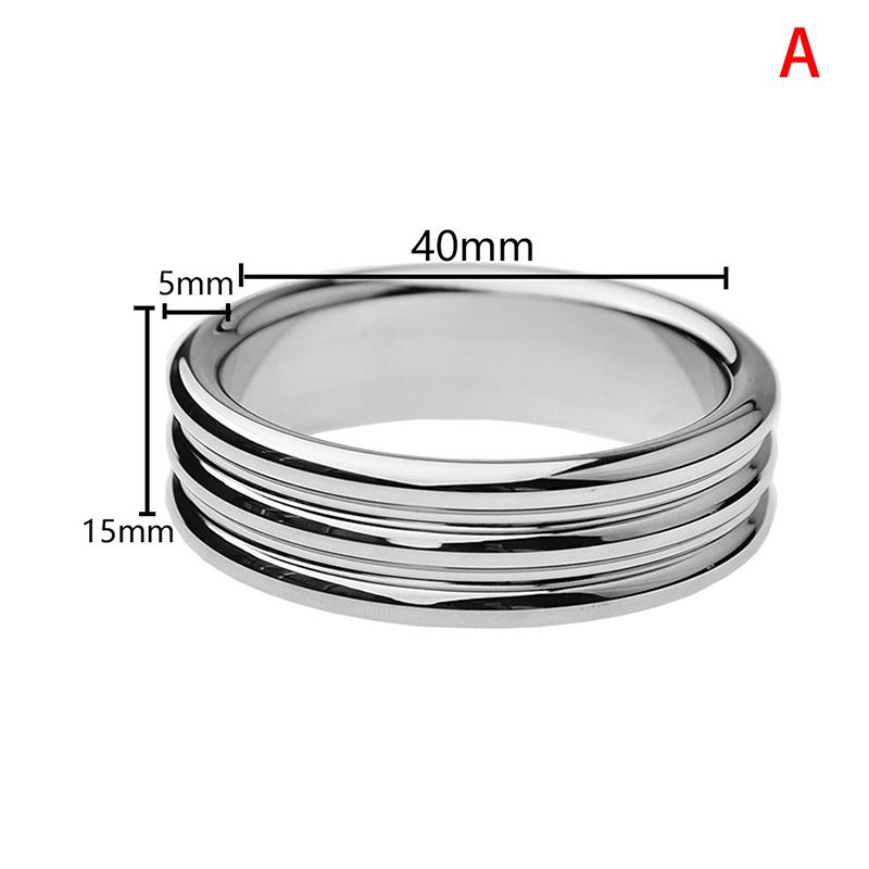 Stainless Steel Male Penis Training Ring Adult Sex Toy Sperm Locking Scrotal Restraint Ejaculation Delay for Male Sexual Health