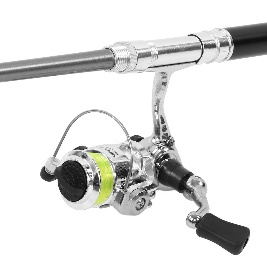 Pocket fishing pole with reel ultralight mini retractable fishing rod kit for and ice fishing wheel, material, pen-shaped design, sea, rock, stream,