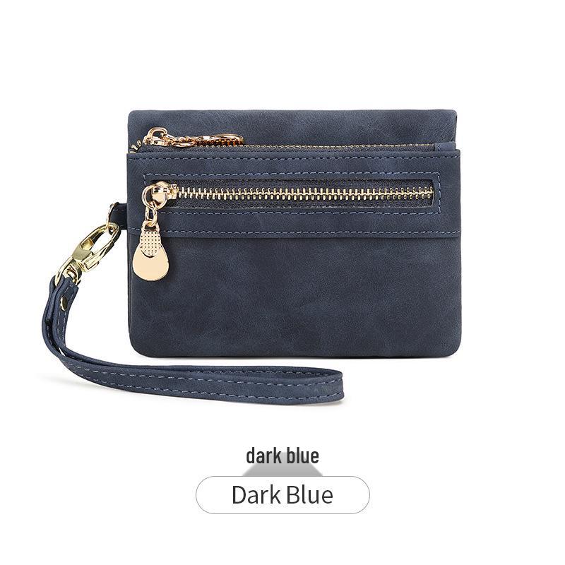 

Retro 2026 Korean-Style Women s Compact Multifunction Wallet темно-синього кольору