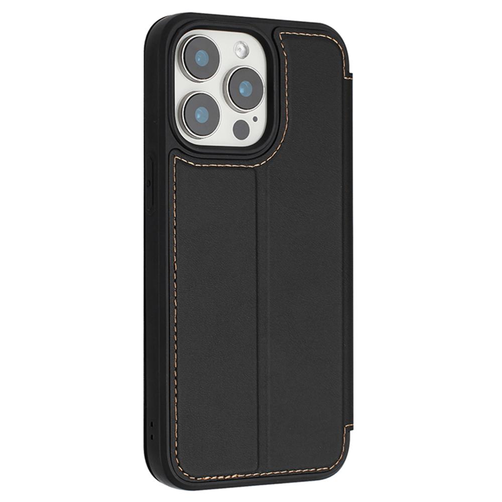 For iPhone 13 Pro Max Case Magnetic Closure Card Slot Leather Flip Phone Cover