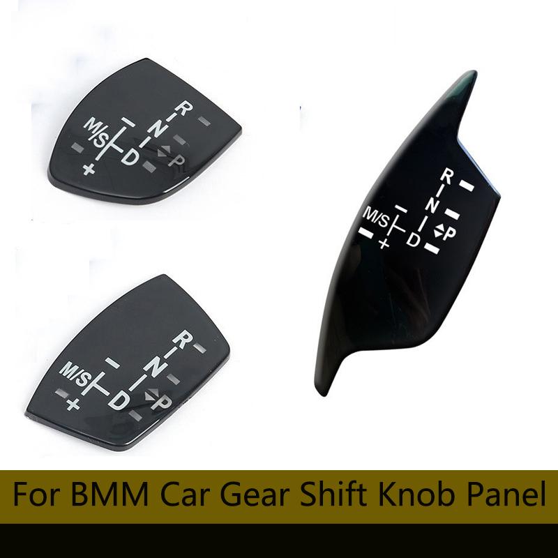Couvercle de Panneau de Levier de Vitesse Bouton ABS pour BMW Série 1/2/3/4/5/7 (F01-F02 X1-X6 F30 F10) avec logo
