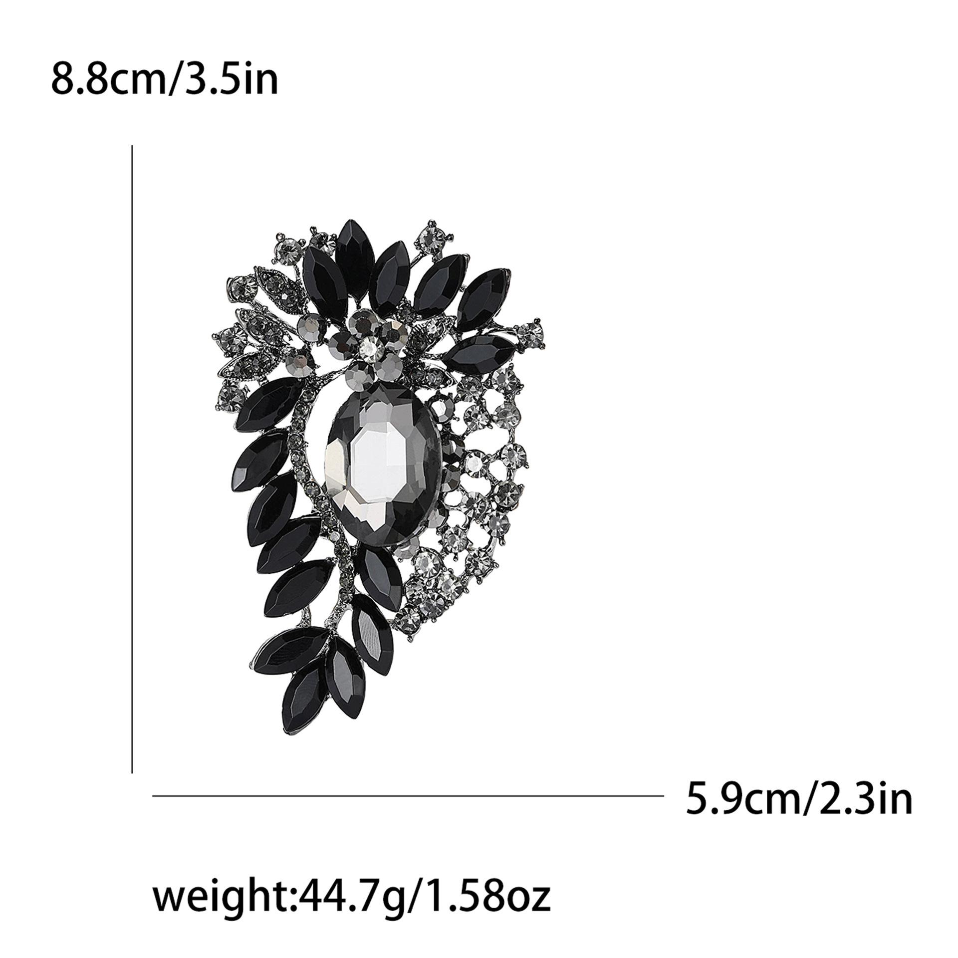 

Модная брошь из сплава, инкрустированная бриллиантами, стеклянная брошь, брошь для женского костюма, пальто, корсаж, ювелирное украшение высокого класса