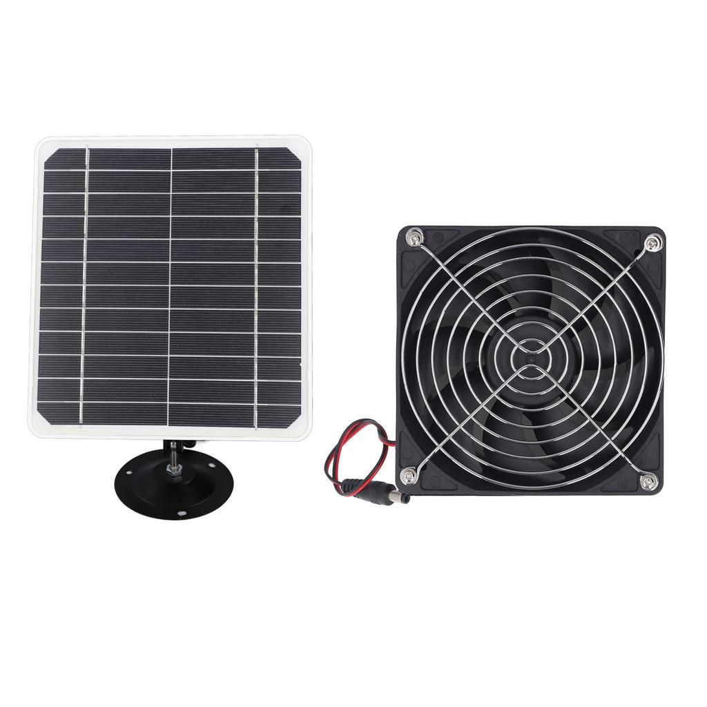 6.5 Inch Solar Powered Exhaust Fan 50W 12V ABS Monocrystalline Silicon Solar Panel Ventilation Fan