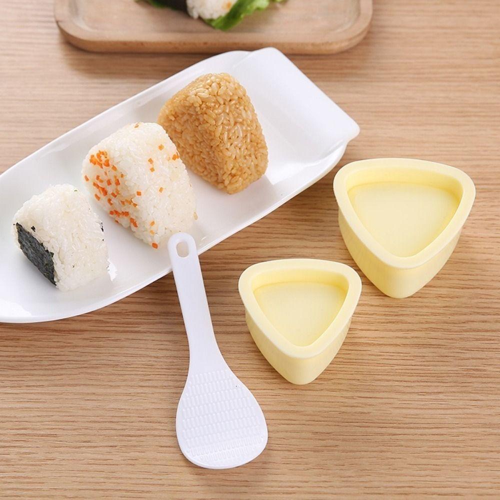 3Pcs/Set Triangular Sushi Maker Plastic Onigiri Rice Ball Set Convenient Rice Ball Mold DIY