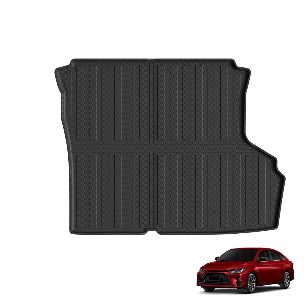 Smabee Right Drive for Toyota Yaris Ativ HEV (Vios Hybrid) 2025 2026 TPE 3D Car Floor Mats Trunk Pad Protective Accessories