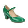 Damen Mary Jane High Heels 9 Farben Lackleder Runde Spitze Pumps Party Büro Hochzeit Schuhe Übergröße 34-48