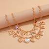 Exaggerate Punk Metal Heart Pendant Necklace for Women Crystal Cross Multilayer Necklace Statement Part Jewelry Accessories New