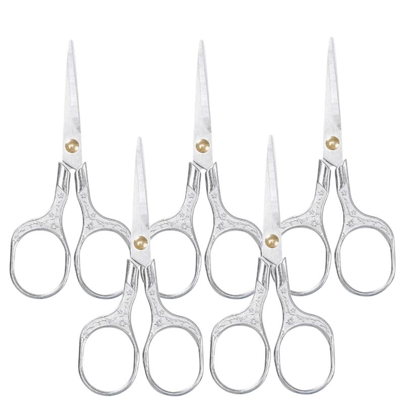 1-5Pcs Stainless Steel Vintage Scissors Sewing Fabric Cutter Embroidery Tailor Thread Scissor Tools for Sewing Shears Small