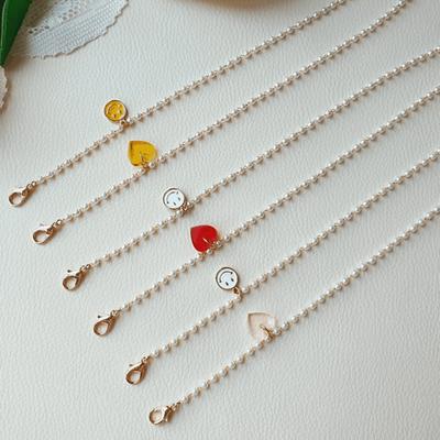 Maskenband Halskette Silberkette Perle Süßwasser Mongmong Lächeln