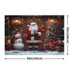 2D Weihnachts-Weihnachtsmann & Schneemann Kulisse Weihnachtsbaum Geschenk Fotografie Hintergrund