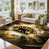 Boston Bruins Design Crystal Velvet Rug Soft Decorative Mat for Bedroom Entrance