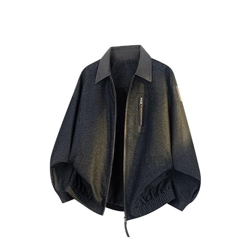 Unisex Retro Workwear Jacket Cotton Blend Oversized Casual Outerwear Fall