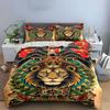 Lion crowned surrounded foliage. Bedding sets Duvet cover sets Duvet covers Pillowcases(1 * Duvet Cover 2 * Pillowcases, without duvet insert)
