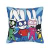 S-Simon Super Rabbit Pillow Cover  Cute Funny Pillow Case For Chair Sofa Home Decor Design Pillowcases Birthday Gift