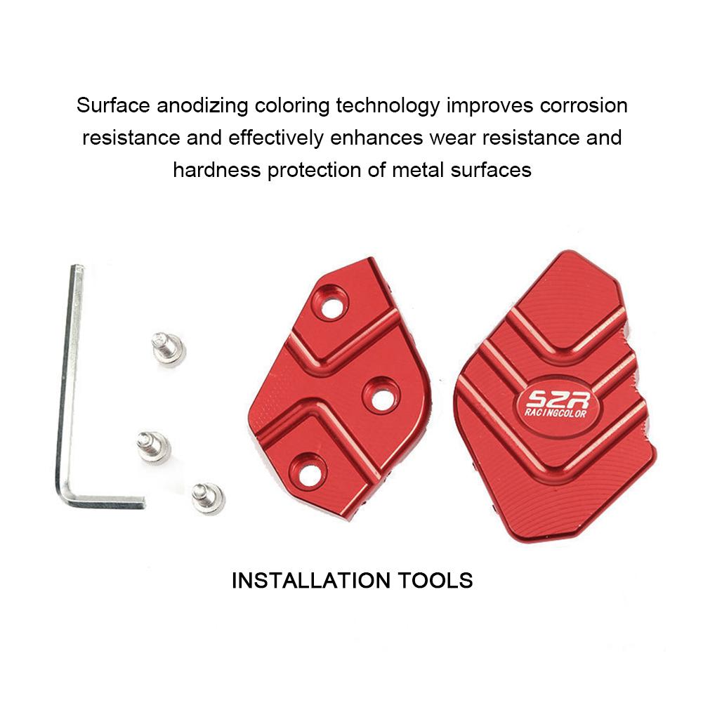 Metal Motorcycle Kickstand Extension Pad Alloy Motorcycle Foot Braces Pads Non-Slip Scooter Modified Tool For UU/UY/UE125 Motorb