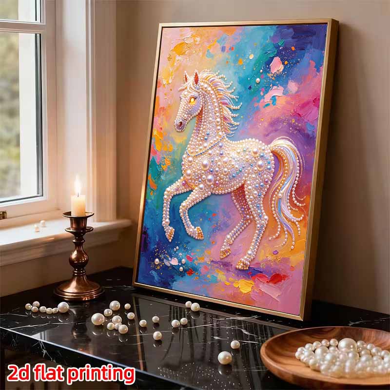 Majestic Horse Pearl Painting 5D DIY Rhinestone Embroidery Handmade Art Decor Creative Gift for Home Interior Decoration
