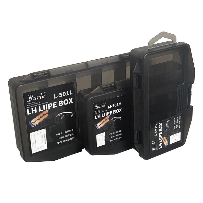 M6 Five-Grid Box Fishing Gear Bait Sequin Storage Box Accessories Box Plastic Set Tool Box Luya Bait Box small black buckle