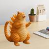 1/2Pcs Roaring Cat Figurine Dinosaur Kitten Resin Statue Cartoon Animal
