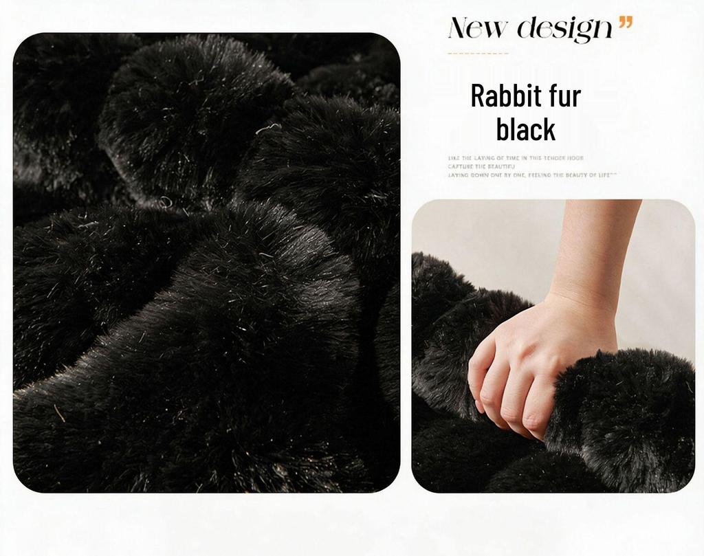 Non-slip Washable Bubble Rabbit Pet Nest - Warm Plush Mat for Cats and Dogs