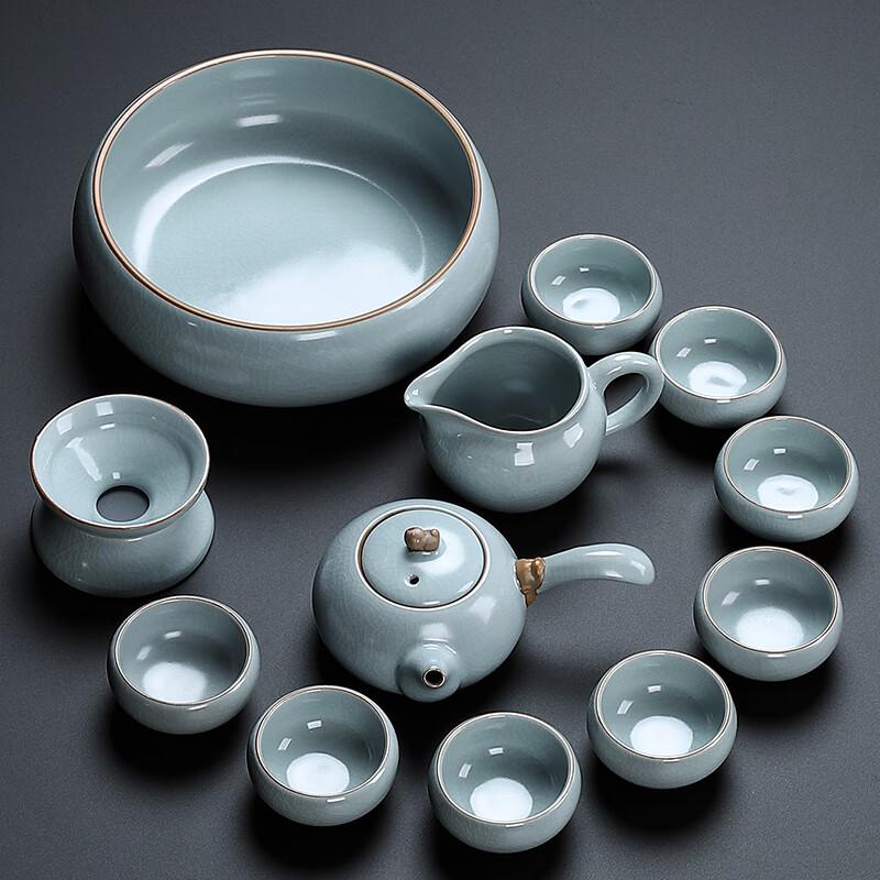 Leinuo Chinese Ru Kiln 10-Piece Tea Set