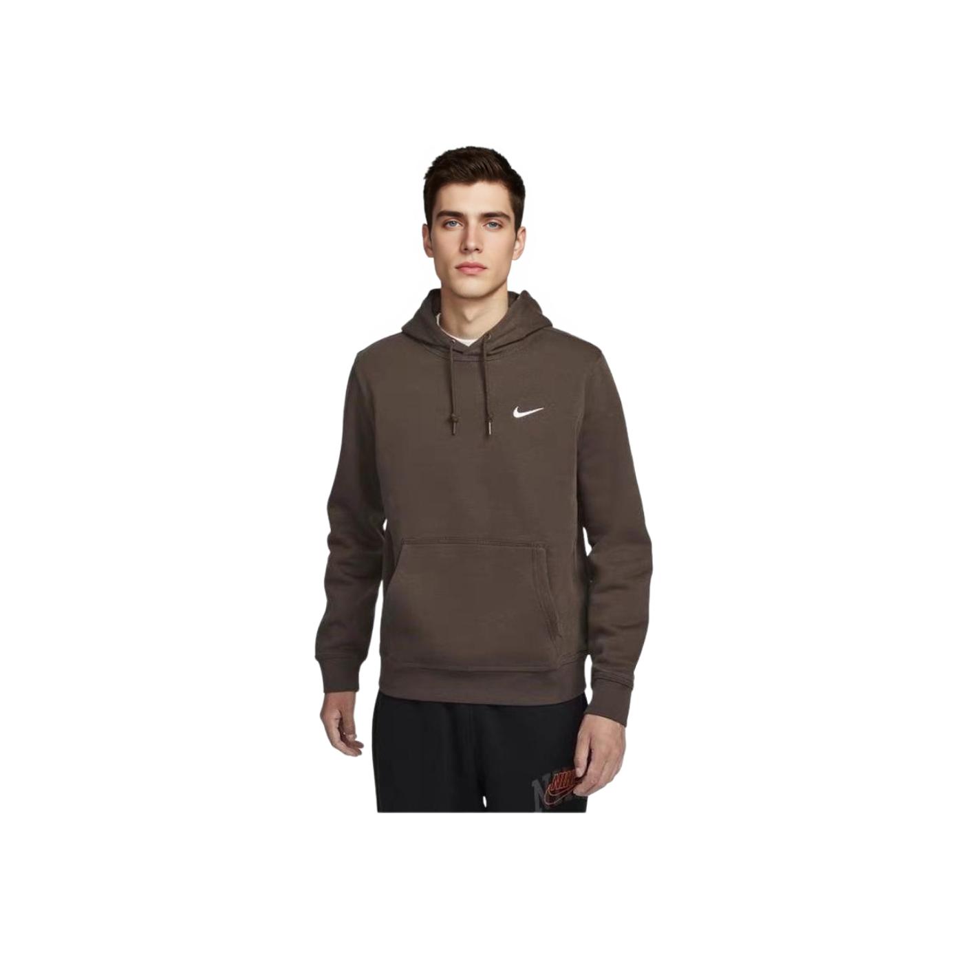 Nike Men's Brown Fashionable Minimalist Hooded Sweatshirt Tops 623453-237 Cm