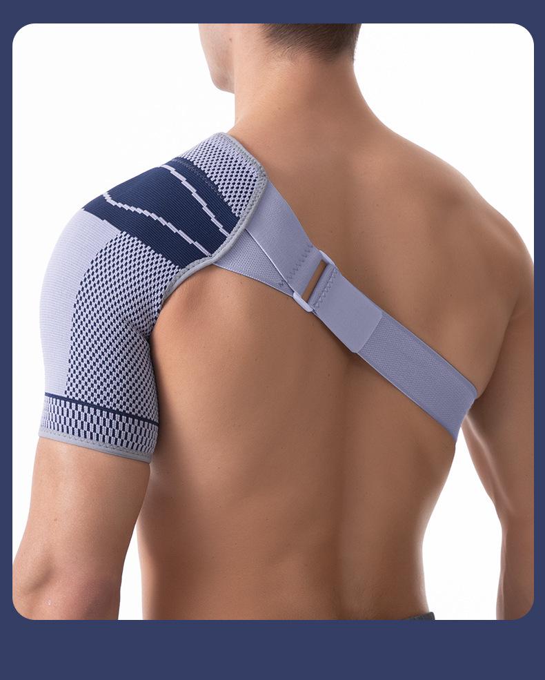Adjustable Compression Shoulder Protector for Men - Adult Sports Shoulder Pad for Weightlifting and Strain Support