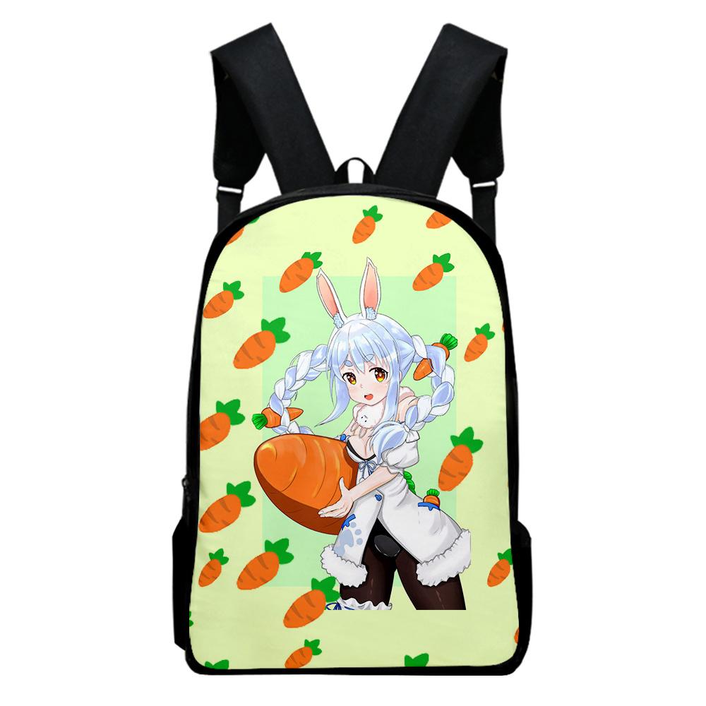 Classic Hololive Usada Pekora Notebook Backpacks pupil School Bags 3D Print Oxford Waterproof Boys/Girls Laptop Backpacks