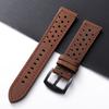18mm 19mm 20mm 21mm 22mm 24mm Vintage Handmade Watch Strap Quick Release Leather Strap Black Brown Breathable Porous Watchbands