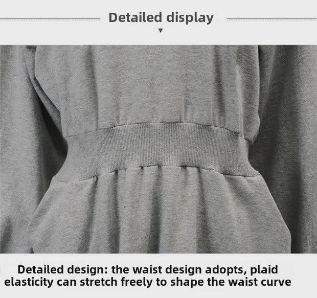 Korean Style Long Sleeve Artistic Slimming Swing Waist Sweater Dress for Women - Autumn/Winter Trend