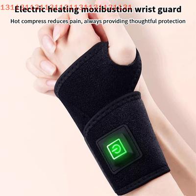 Electric Wrist Heating Pad, Portable, Three Temperature Levels, Adjustable Heated Wrist Brace for Office