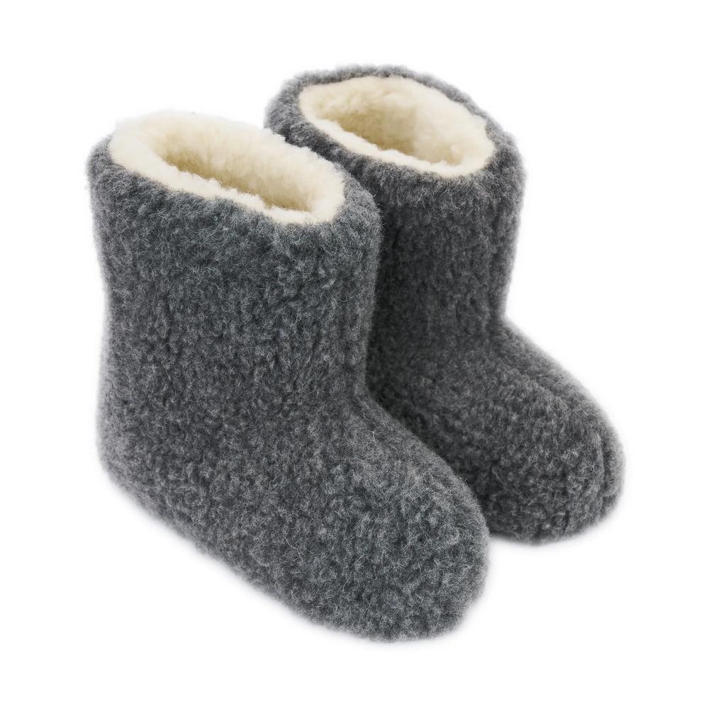 Dark Home Slippers, Woolen Highlander Slippers, Fluffy 35/36