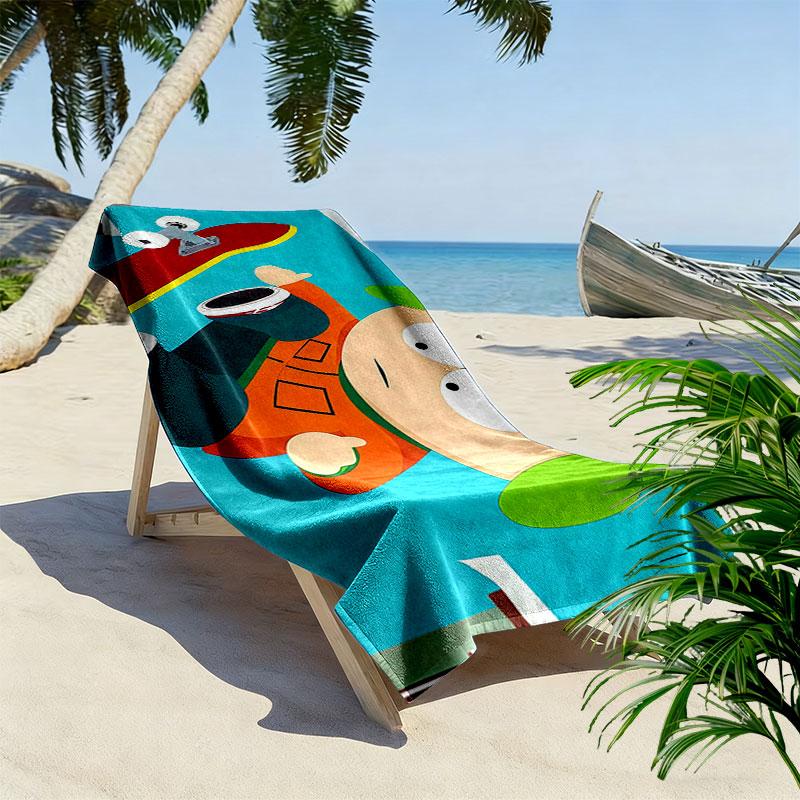 Kyle South Park Print Beach Towel, Large Soft Quick Dry Towel for Beach Camping Swimming