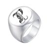 Vnox Personalized Retro Initials Signet Ring for Men, 20mm Wide Band Rings Stainless Steel Letters Custom Jewelry Gifts for Him