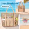 Lightweight Foldable Beach Bag Multifunctional Mini Pocket Swimming Bag Large Capacity Hollow Mesh Tote Bag for Swimming
