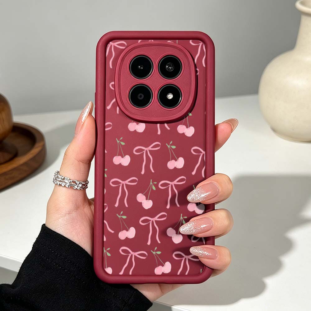 Exquisite Cherry Pattern For Xiaomi Redmi Note 15 14 13 12 11 10 14S 11S 10S Pro Plus Eye 4G 5G Ladder Phone Case Cover